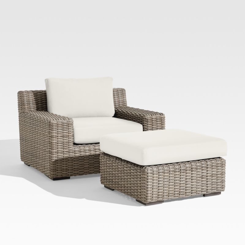 Abaco Resin Wicker Outdoor Lounge Chair with Canvas Natural Sunbrella ® Cushions - image 13 of 18