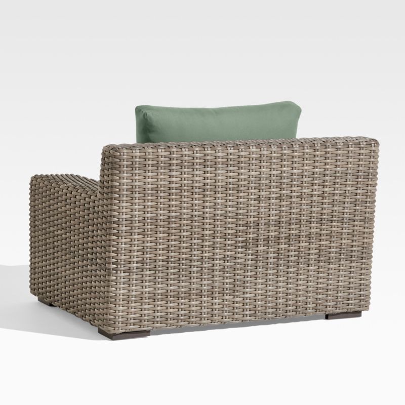 Abaco Resin Wicker Outdoor Lounge Chair with Canvas Spa Sunbrella ® Cushions