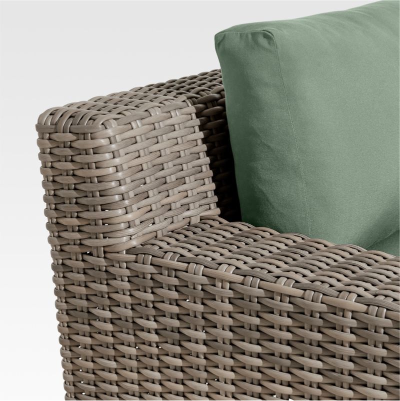 Abaco Resin Wicker Outdoor Lounge Chair with Canvas Spa Sunbrella ® Cushions