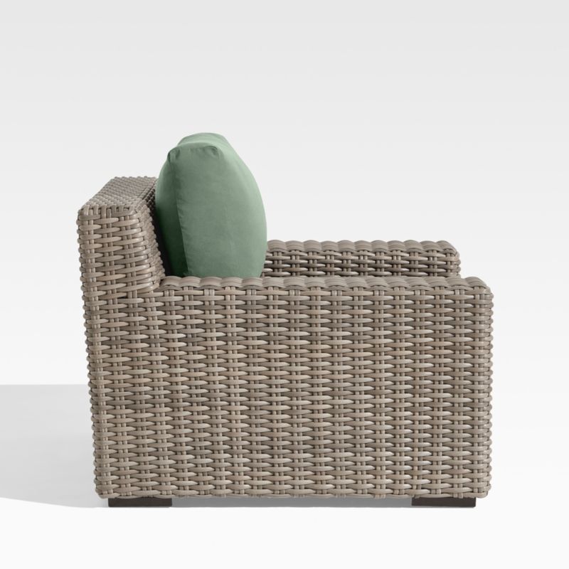Abaco Resin Wicker Outdoor Lounge Chair with Canvas Spa Sunbrella ® Cushions