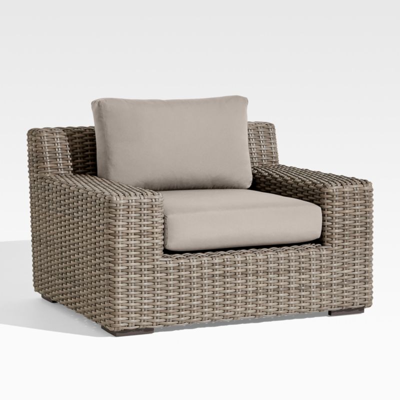 Viewing product image Abaco Resin Wicker Outdoor Lounge Chair with Cast Ash Sunbrella ® Cushions - image 1 of 14