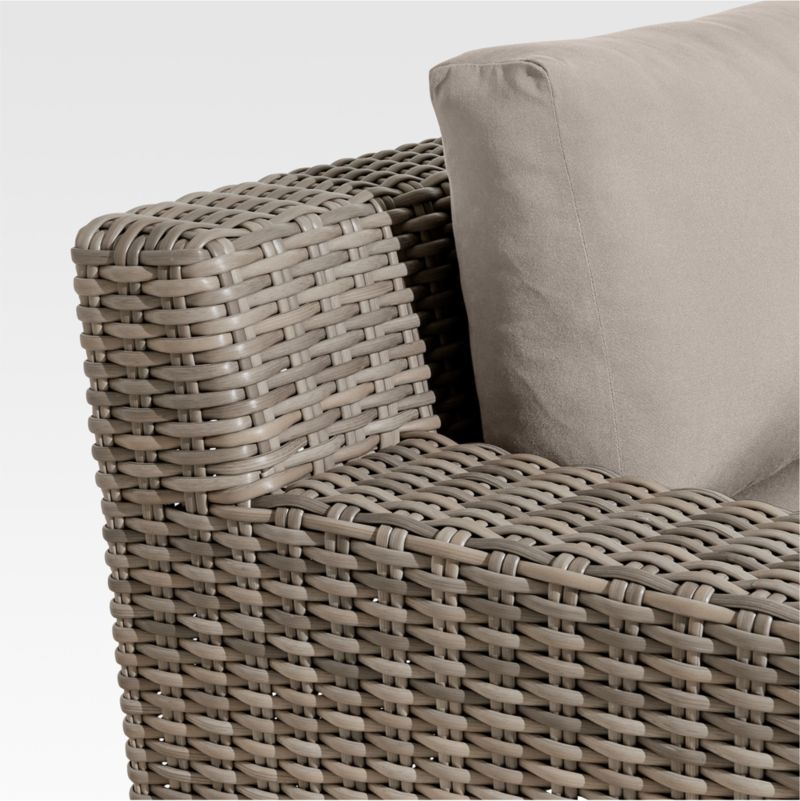 Abaco Resin Wicker Outdoor Lounge Chair with Cast Ash Sunbrella ® Cushions