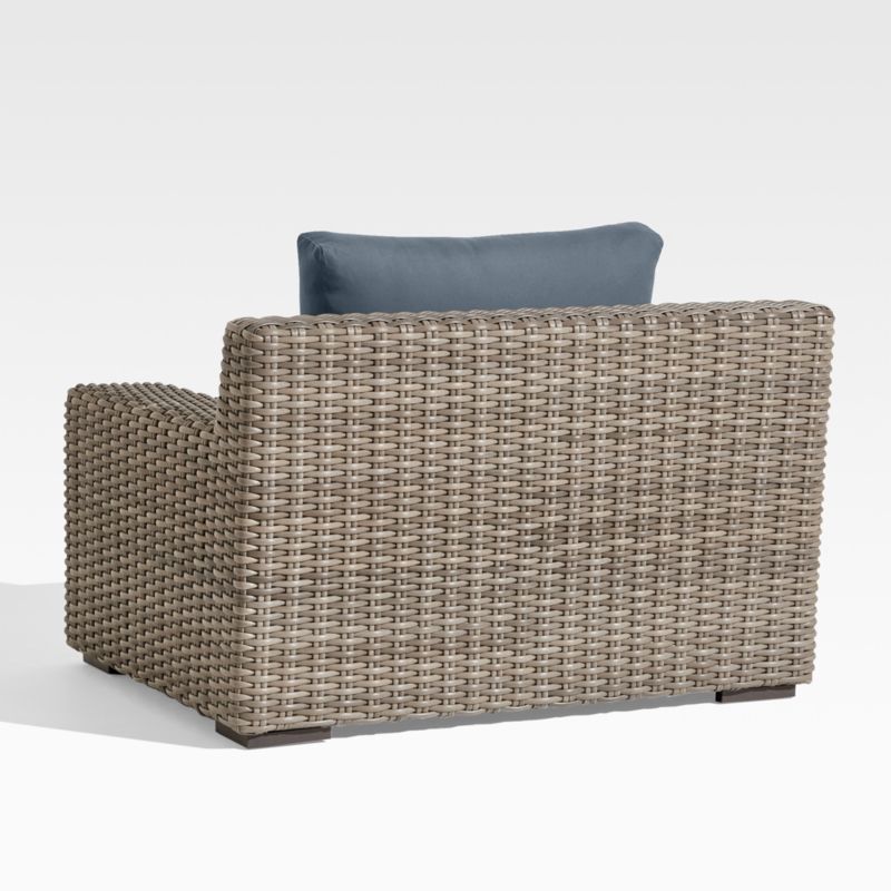 Abaco Resin Wicker Outdoor Lounge Chair with Cast Harbor Sunbrella ® Cushions