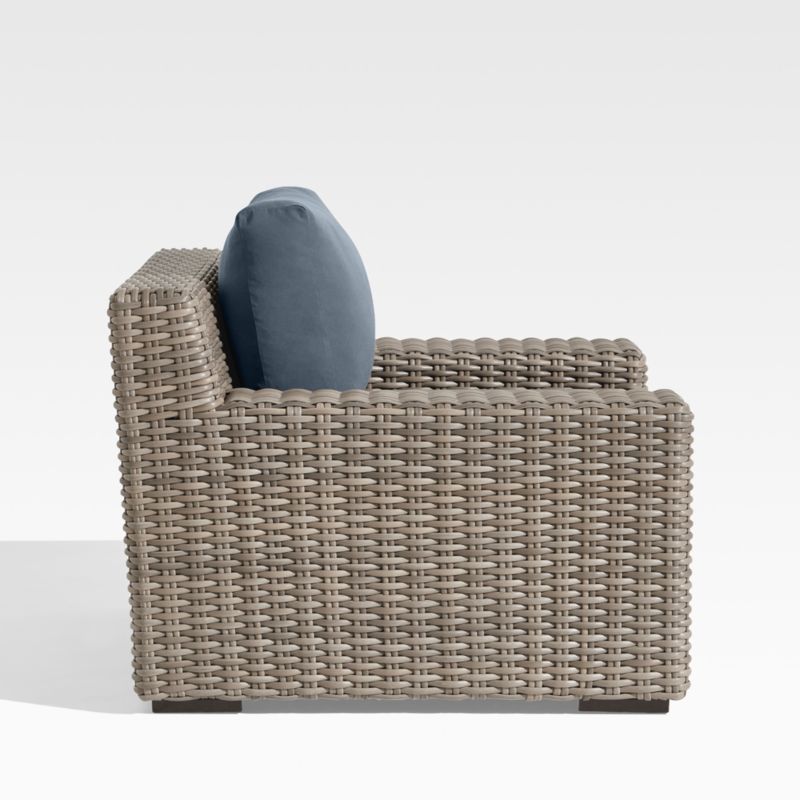 Abaco Resin Wicker Outdoor Lounge Chair with Cast Harbor Sunbrella ® Cushions