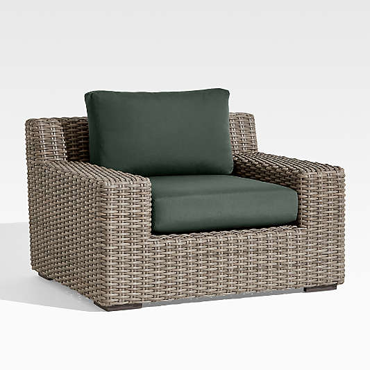 Abaco All-Weather Wicker Outdoor Lounge Chair with Cast Ivy Sunbrella ® Cushions