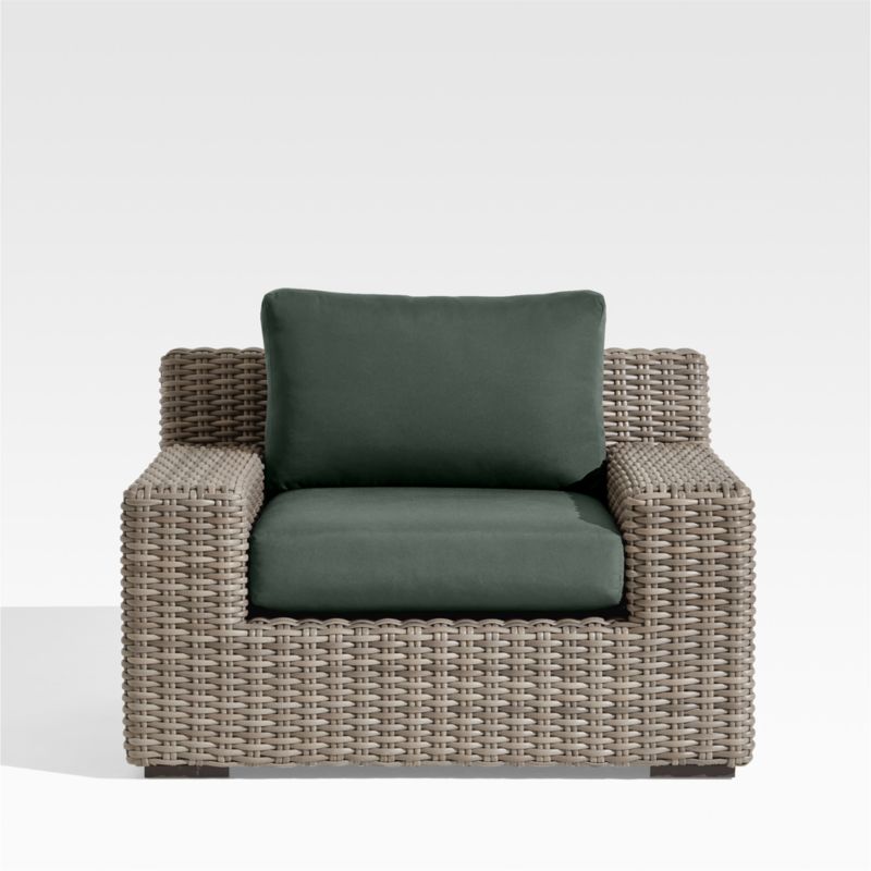 Abaco Resin Wicker Outdoor Lounge Chair with Cast Ivy Sunbrella ® Cushions