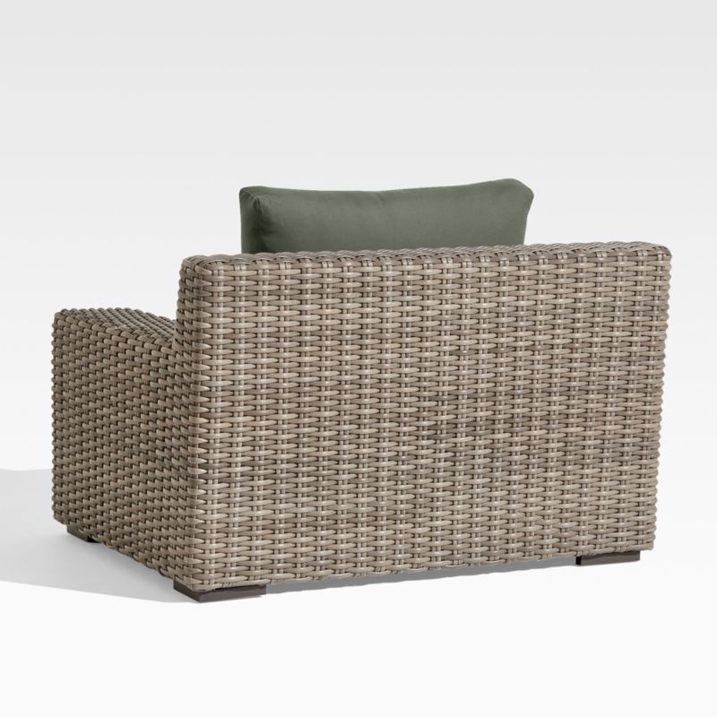 Abaco Resin Wicker Outdoor Lounge Chair with Cast Sage Sunbrella ® Cushions