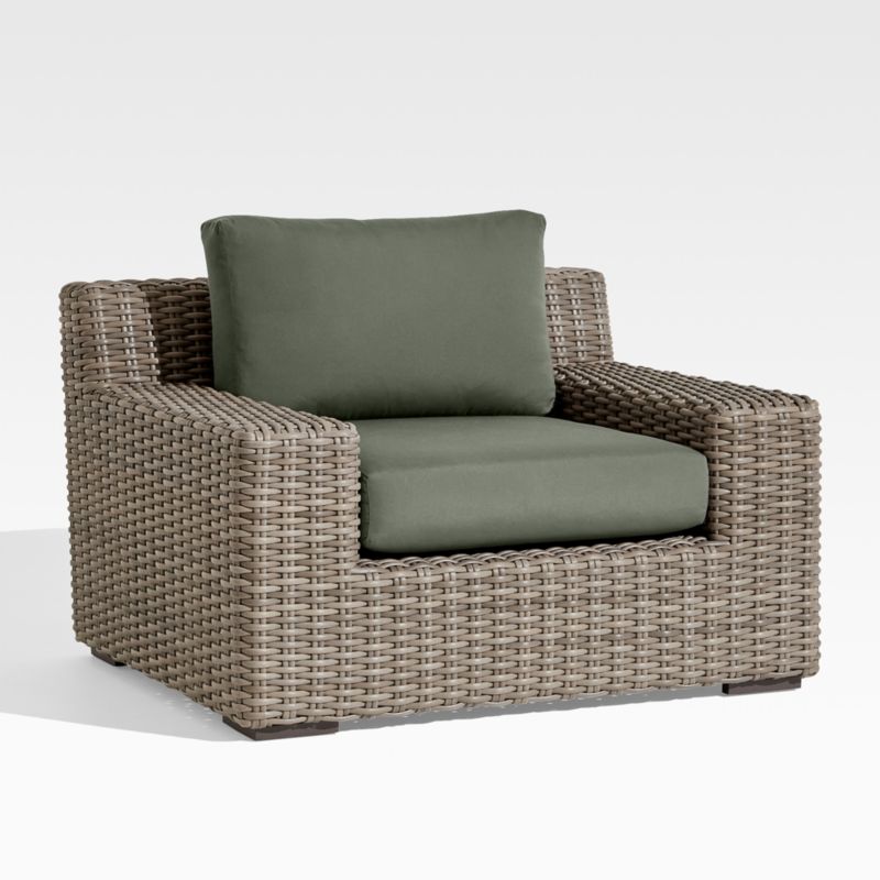 Viewing product image Abaco Resin Wicker Outdoor Lounge Chair with Cast Sage Sunbrella ® Cushions - image 1 of 14