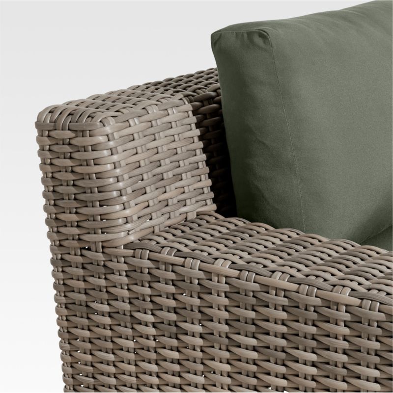 Abaco Resin Wicker Outdoor Lounge Chair with Cast Sage Sunbrella ® Cushions