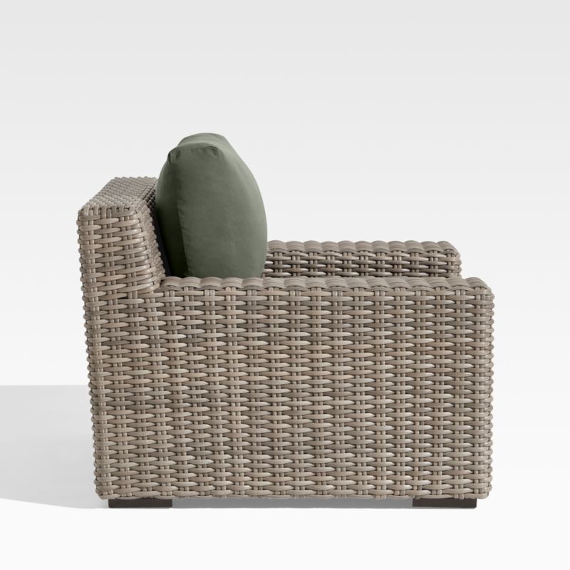 Abaco Resin Wicker Outdoor Lounge Chair with Cast Sage Sunbrella ® Cushions