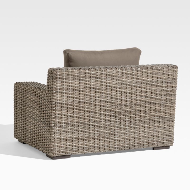 Abaco Resin Wicker Outdoor Lounge Chair with Cast Shale Sunbrella ® Cushions