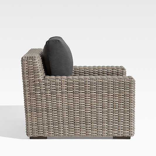 Abaco Resin Wicker Outdoor Lounge Chair with Charcoal Sunbrella ® Cushion