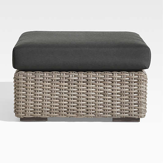 Resin Wicker Outdoor Ottomans for the Patio Crate & Barrel