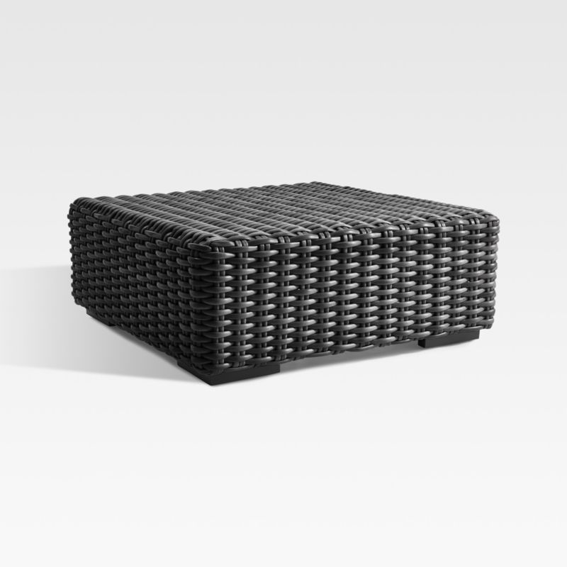 Abaco Resin Wicker Charcoal Grey Outdoor Ottoman