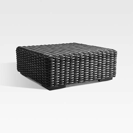 Abaco Resin Wicker Charcoal Grey Outdoor Ottoman