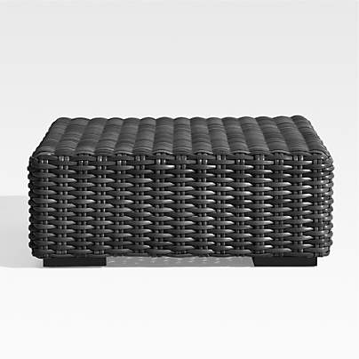 Abaco Resin Wicker Charcoal Grey Outdoor Ottoman