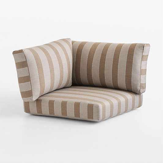 Replacement Abaco Range Dune Stripe Sunbrella ® Outdoor Corner Chair Cushions