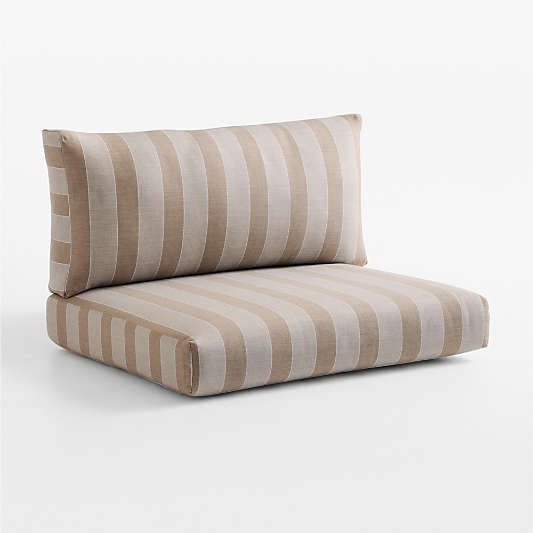 Replacement Abaco Range Dune Stripe Sunbrella ® Outdoor Left/Right-Arm Chair Cushions