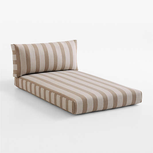 Replacement Abaco Range Dune Stripe Sunbrella ® Outdoor Left/Right Arm Sectional Chaise Cushion