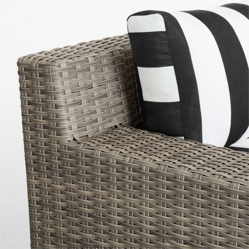 Abaco 83" Resin Wicker Outdoor Sofa with Black and White Cabana Stripe Sunbrella® Cushions - image 19 of 18