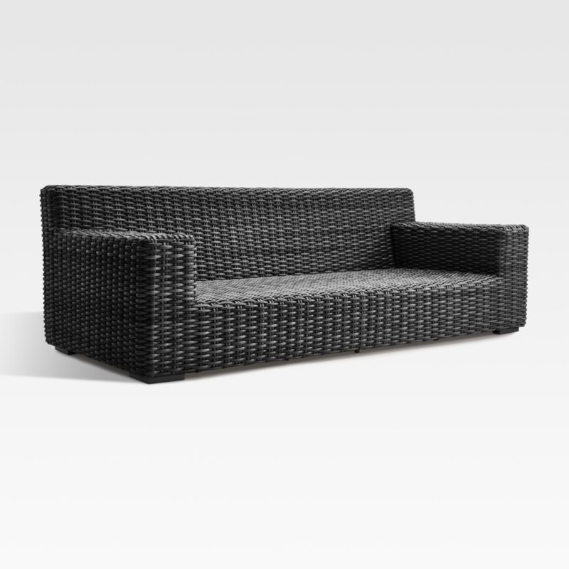 Abaco Resin Wicker Charcoal Grey Outdoor Sofa