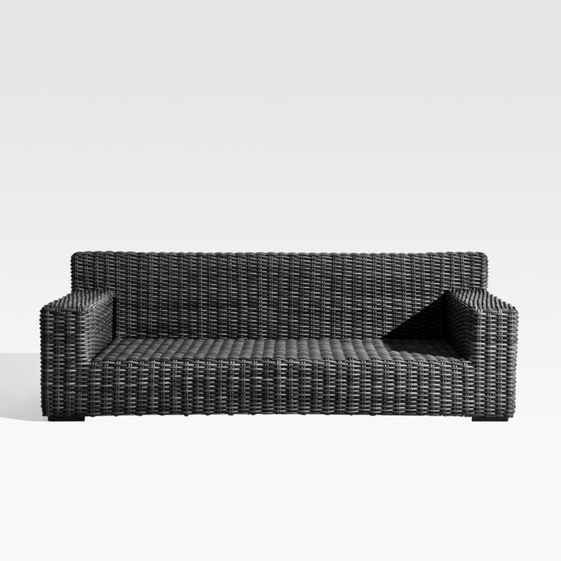 Abaco Resin Wicker Charcoal Grey Outdoor Sofa