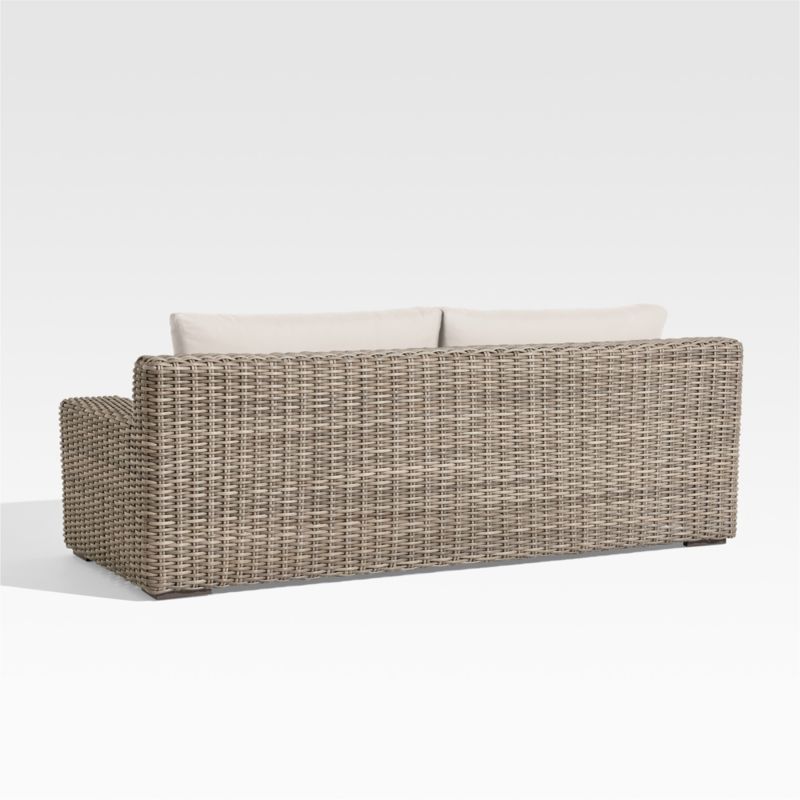 Abaco 83" Resin Wicker Outdoor Sofa with Canvas Canvas Sunbrella® Cushions