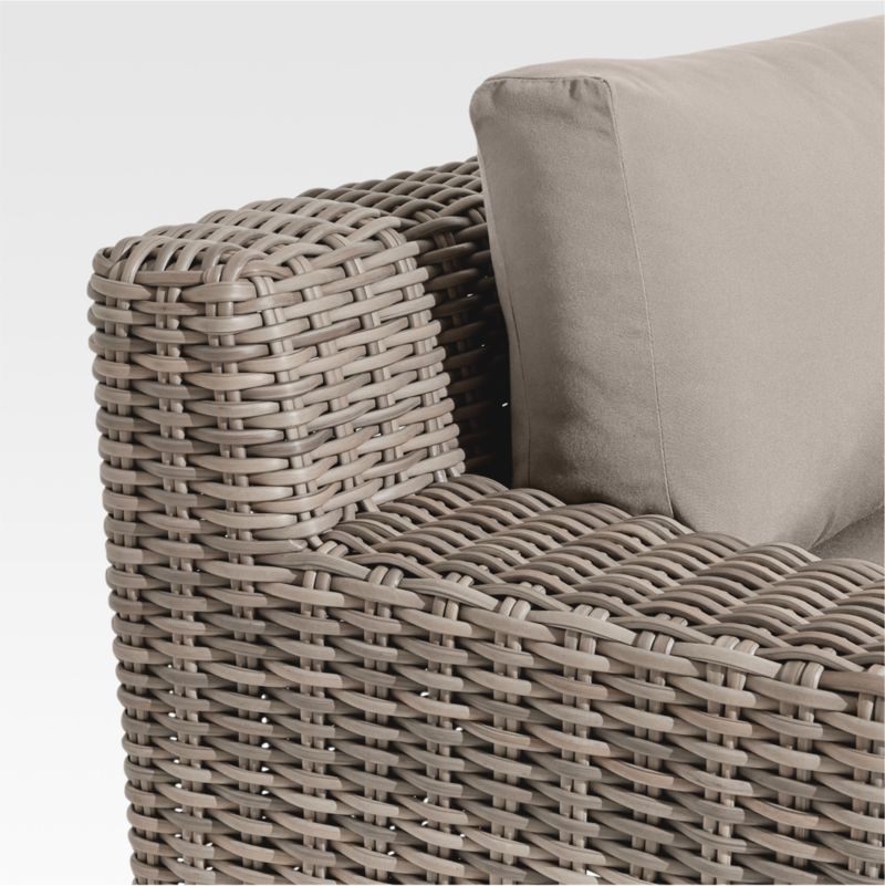 Abaco 83" Resin Wicker Outdoor Sofa with Cast Ash Sunbrella® Cushions