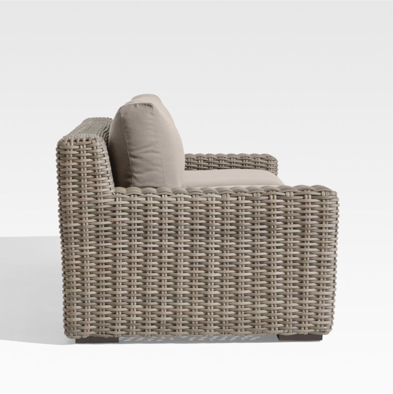Abaco 83" Resin Wicker Outdoor Sofa with Cast Ash Sunbrella® Cushions