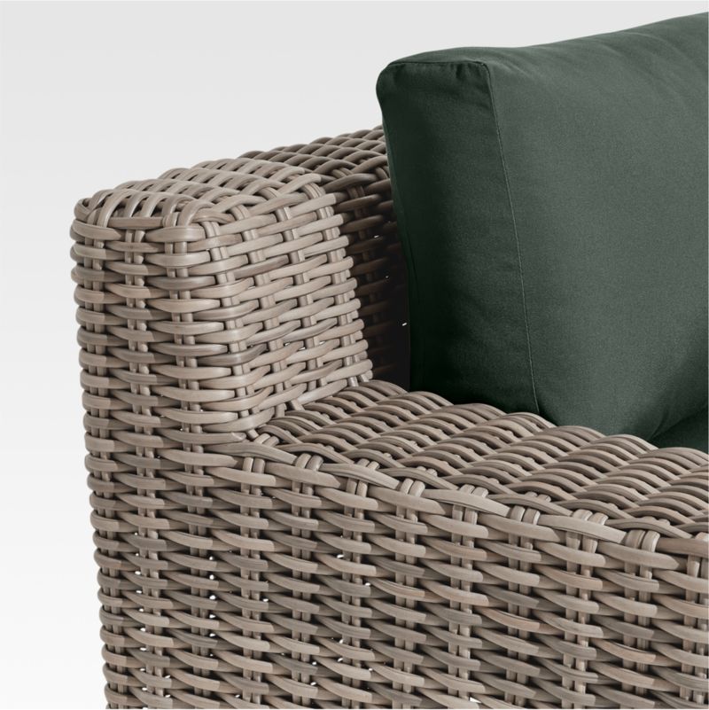 Abaco 83" Resin Wicker Outdoor Sofa with Cast Ivy Sunbrella® Cushions