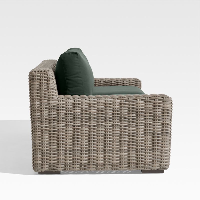 Abaco 83" Resin Wicker Outdoor Sofa with Cast Ivy Sunbrella® Cushions