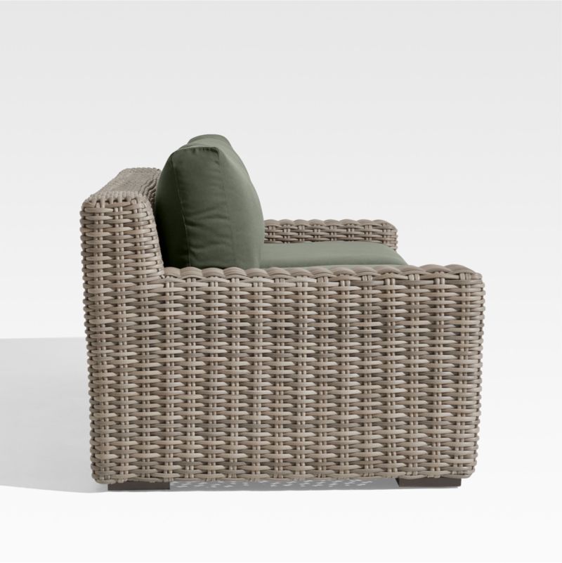 Abaco 83" Resin Wicker Outdoor Sofa with Cast Sage Sunbrella® Cushions