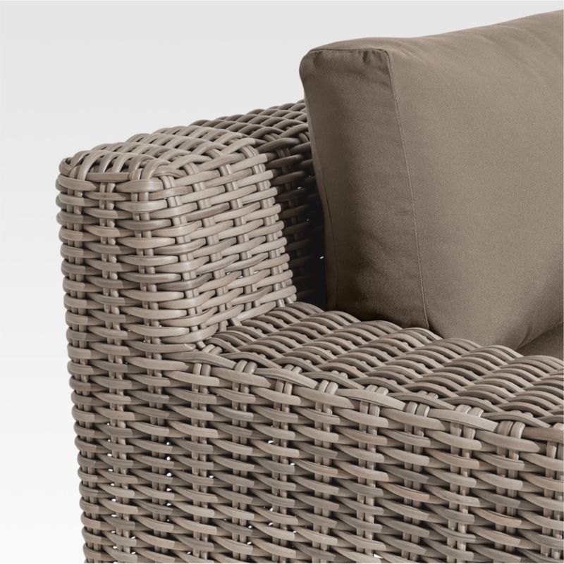 Abaco 83" Resin Wicker Outdoor Sofa with Cast Shale Sunbrella® Cushions