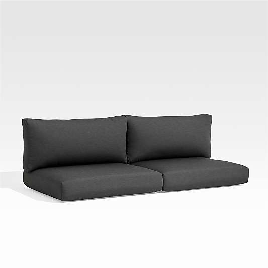 Abaco Soot Grey Sunbrella ® Outdoor Sofa Cushions