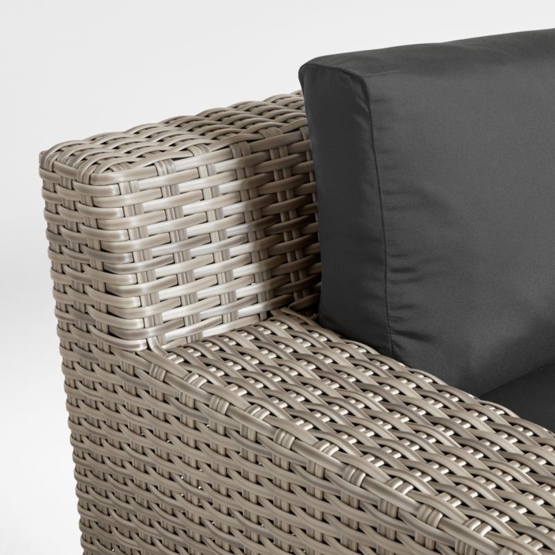 Abaco Resin Wicker Double Chaise Outdoor Sectional Sofa with Charcoal Sunbrella ® Cushions - image 6 of 6