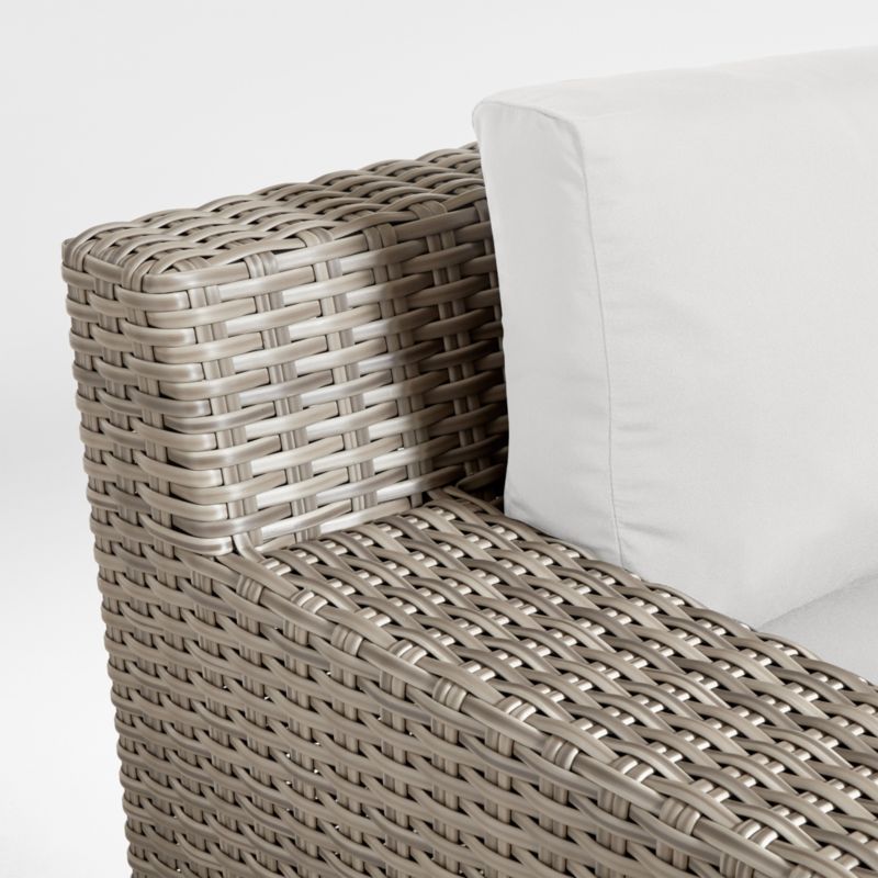 Abaco Resin Wicker 5-Piece Right-Arm Chaise Outdoor Sectional Sofa with White Sand Sunbrella ® Cushions - image 7 of 7