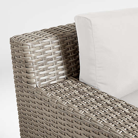 Abaco Resin Wicker Left-Arm Outdoor Chaise Lounge with Natural Sunbrella ® Cushion
