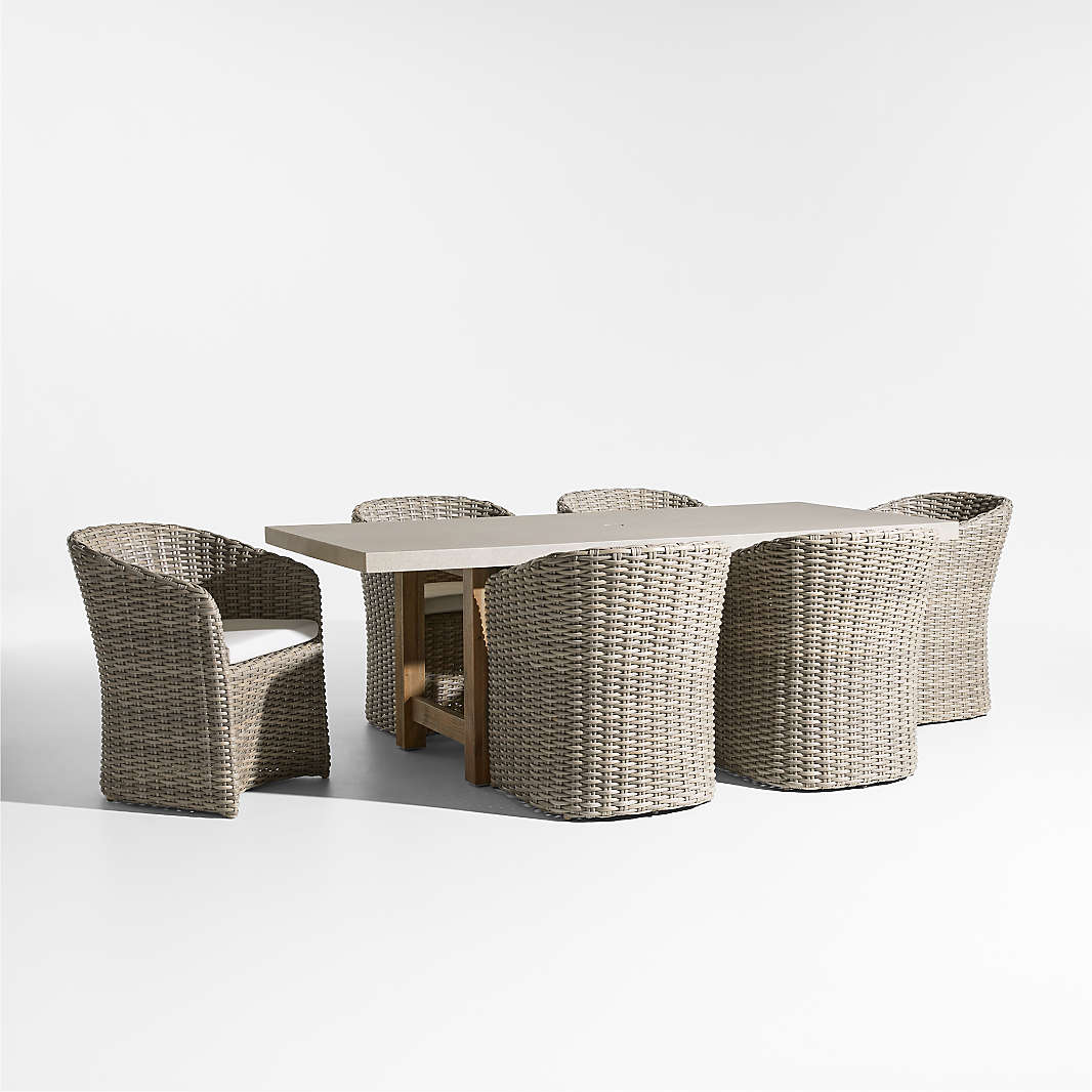 6 Seat Outdoor Dining Tables for 6 People | Crate & Barrel