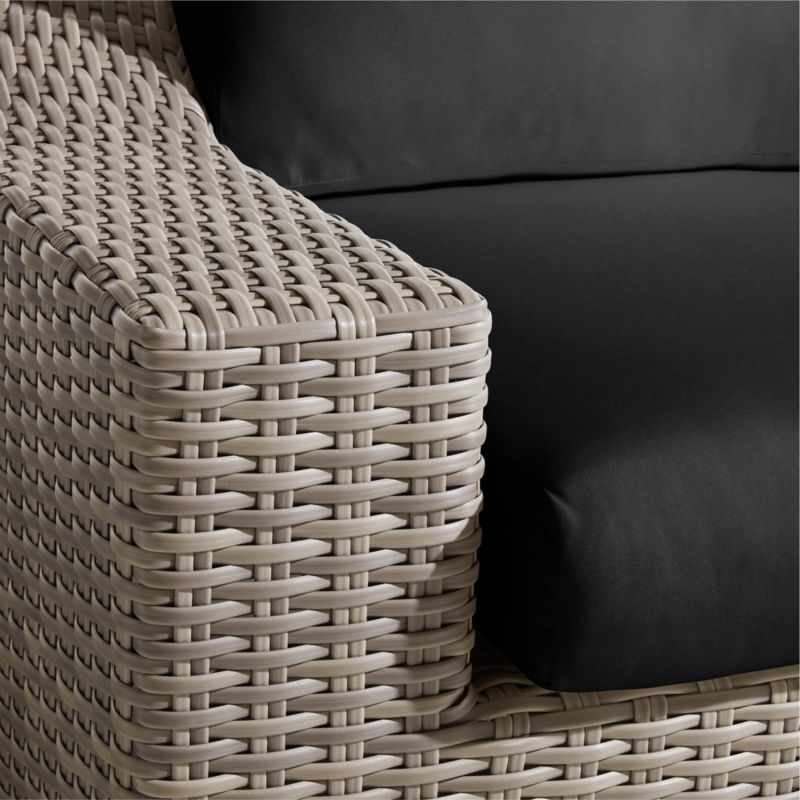 Abaco Resin Wicker Outdoor Swivel Lounge Chair with Canvas Black Sunbrella ® Cushions - image 9 of 9