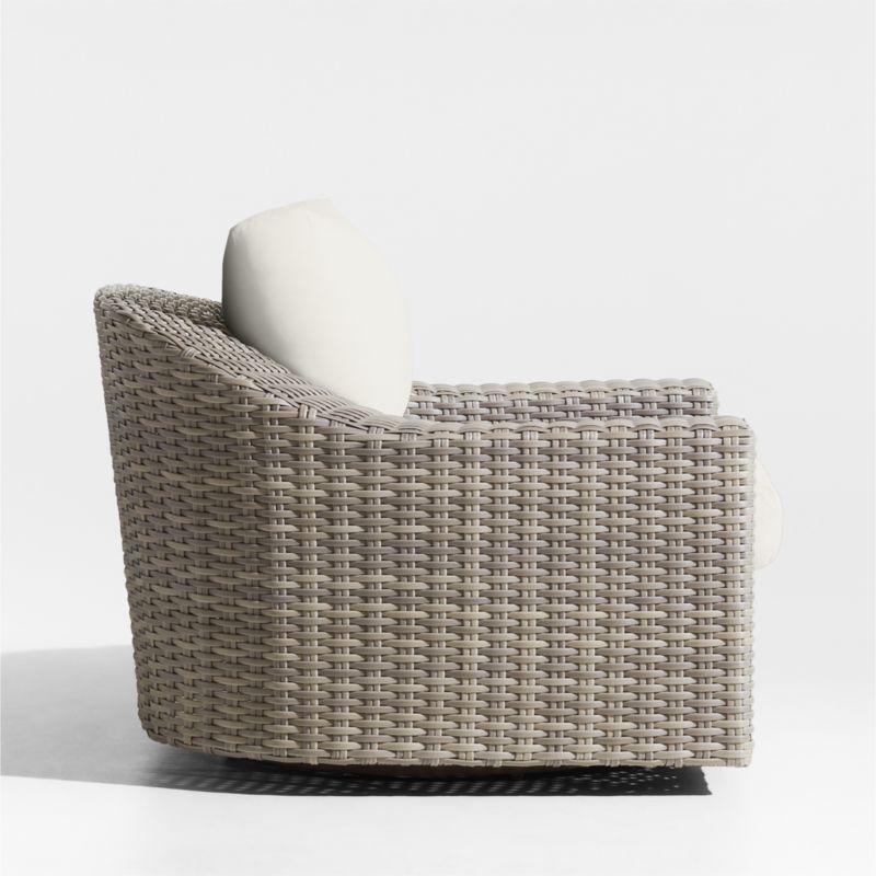 Abaco Resin Wicker Outdoor Swivel Lounge Chair with Canvas Natural Sunbrella ® Cushions - image 6 of 13