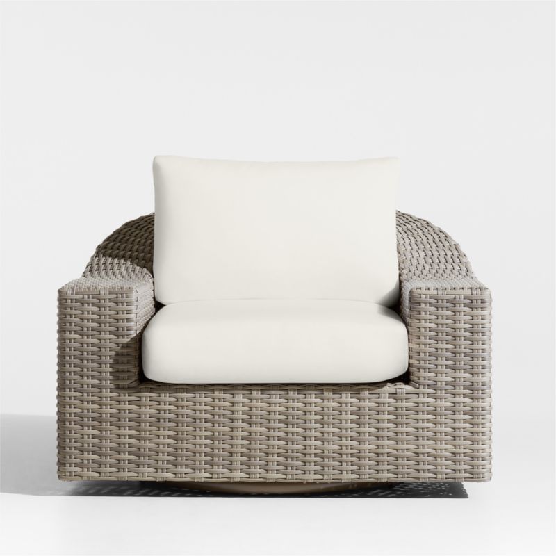 Abaco Resin Wicker Outdoor Swivel Lounge Chair with Canvas Natural Sunbrella ® Cushions - image 5 of 13
