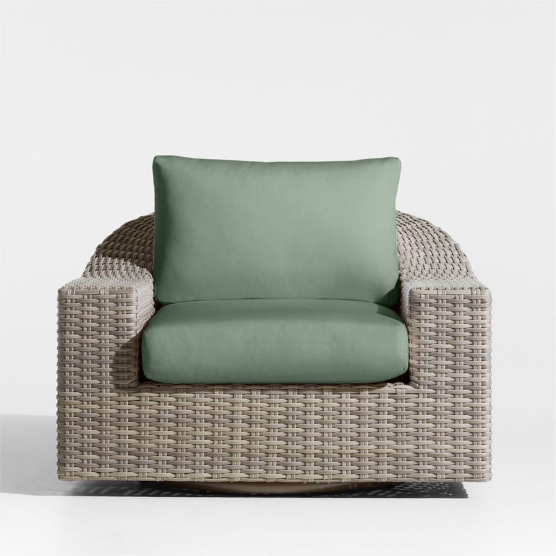 Abaco Resin Wicker Outdoor Swivel Lounge Chair with Canvas Spa Sunbrella ® Cushions - image 6 of 9