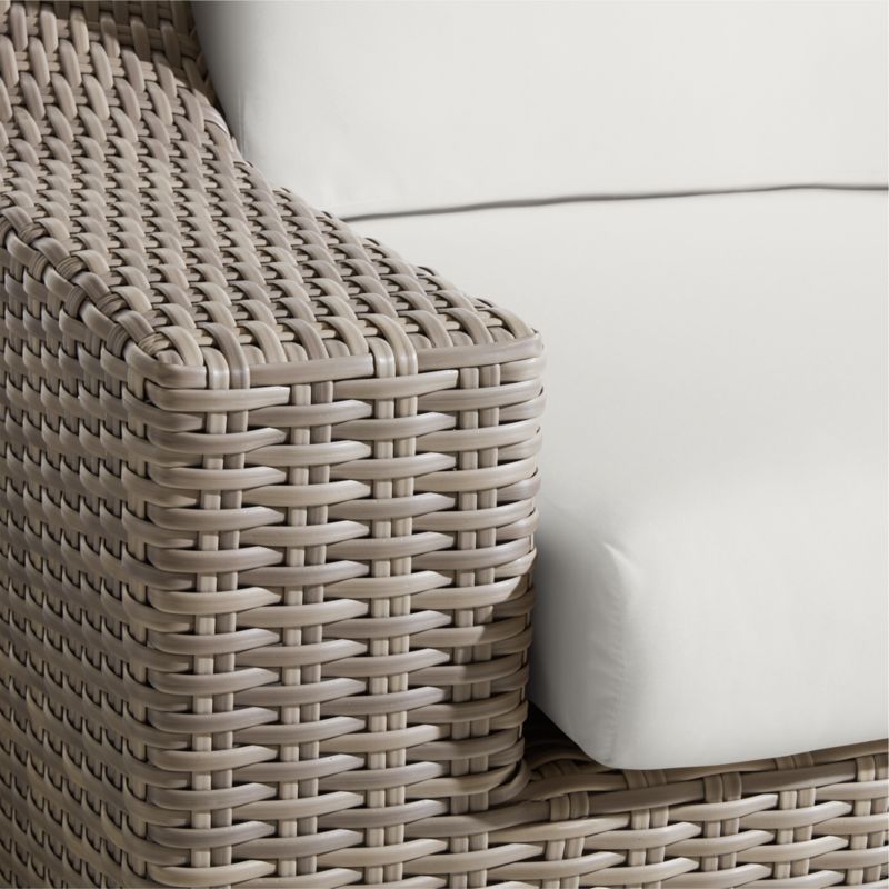 Abaco Resin Wicker Outdoor Swivel Lounge Chair with Canvas White Sunbrella ® Cushions - image 9 of 9