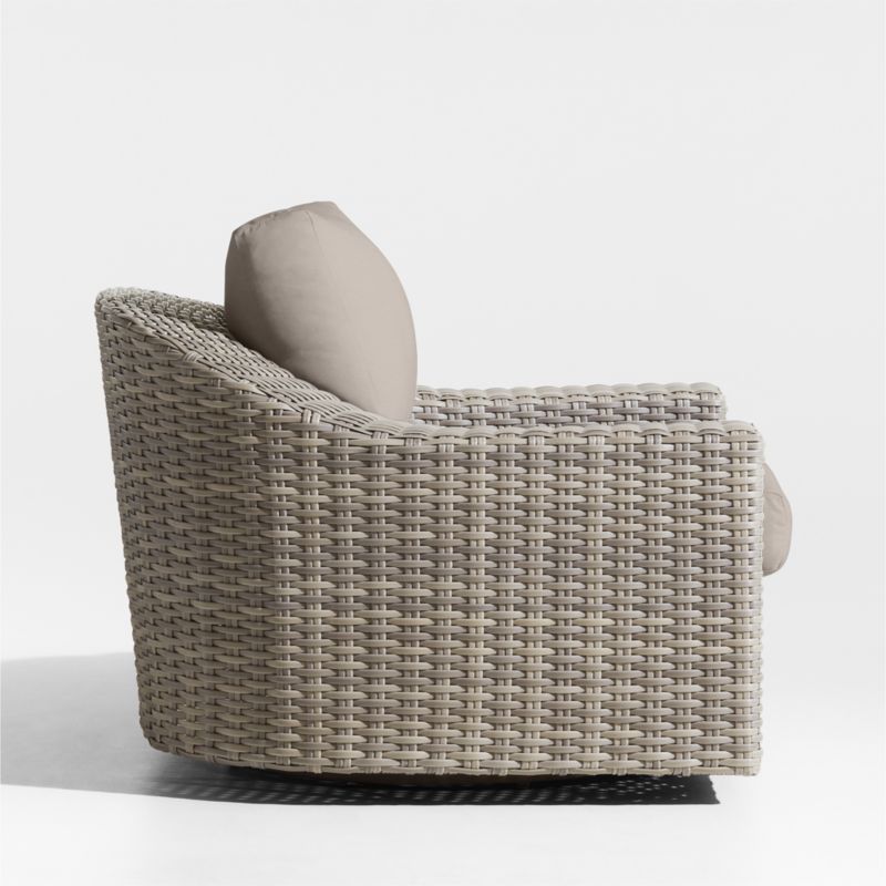 Abaco Resin Wicker Outdoor Swivel Lounge Chair with Cast Ash Sunbrella ® Cushions - image 7 of 9
