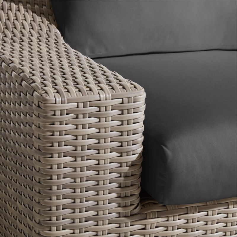 Abaco Resin Wicker Outdoor Swivel Lounge Chair with Cast Charcoal Sunbrella ® Cushions - image 9 of 9