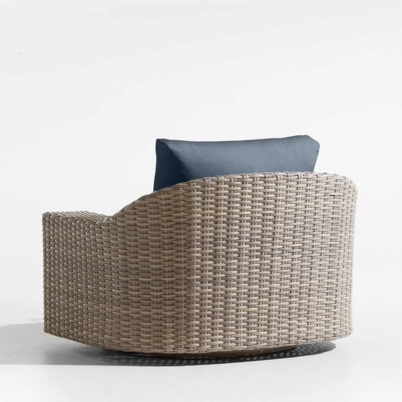Abaco Resin Wicker Outdoor Swivel Lounge Chair with Cast Harbor Sunbrella ® Cushions - image 8 of 9