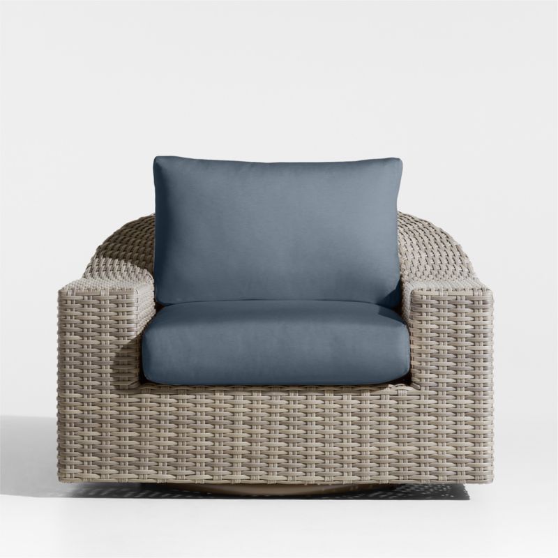 Abaco Resin Wicker Outdoor Swivel Lounge Chair with Cast Harbor Sunbrella ® Cushions - image 6 of 9
