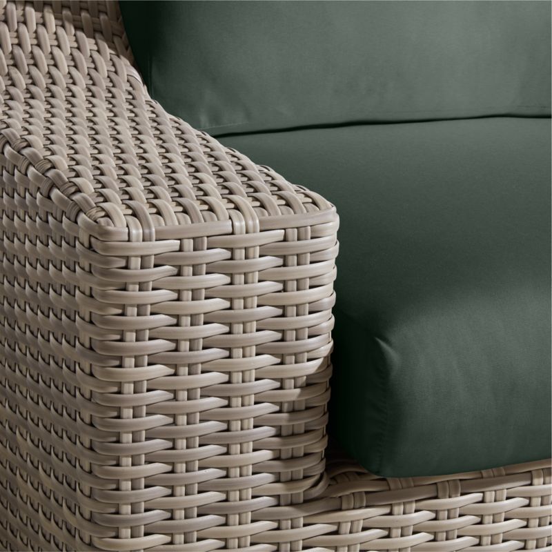 Abaco Resin Wicker Outdoor Swivel Lounge Chair with Cast Ivy Sunbrella ® Cushions - image 9 of 9