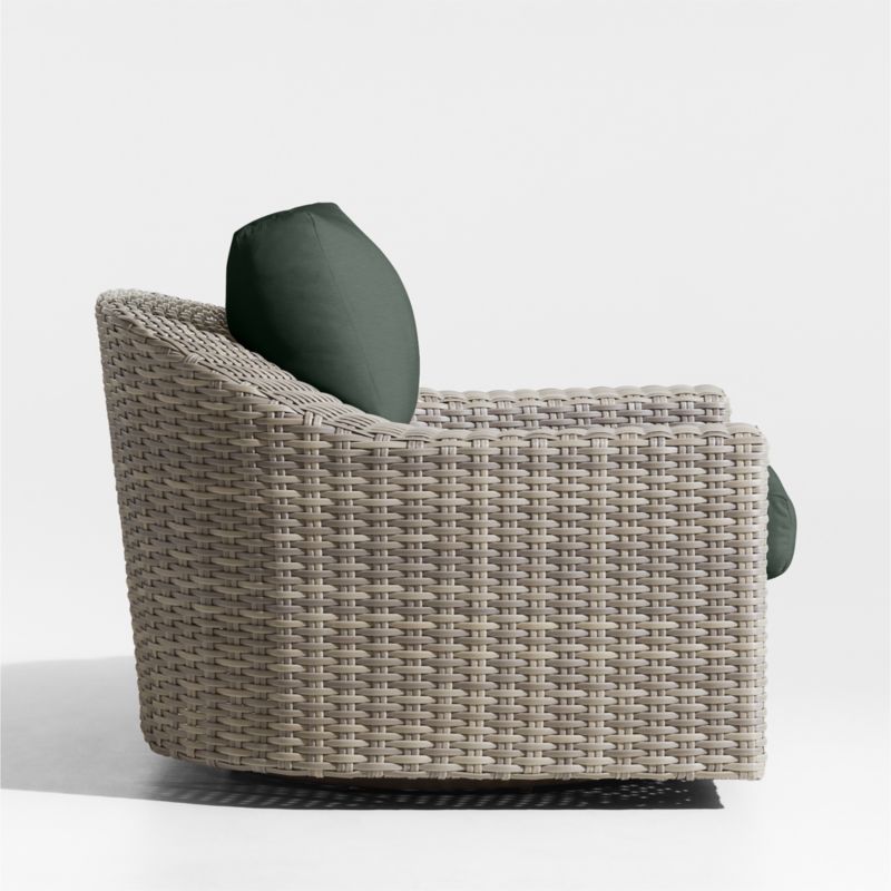 Abaco Resin Wicker Outdoor Swivel Lounge Chair with Cast Ivy Sunbrella ® Cushions - image 7 of 9