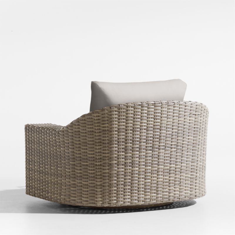 Abaco Resin Wicker Outdoor Swivel Lounge Chair with Cast Silver Sunbrella ® Cushions - image 8 of 9